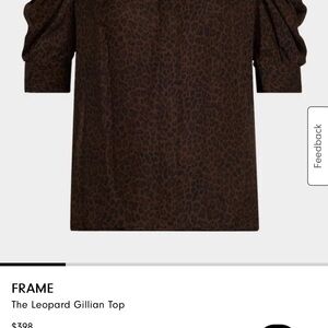Frame Denim Leopard Print Blouse - Dark Brown